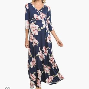 Hello Miz floral maternity wrap dress